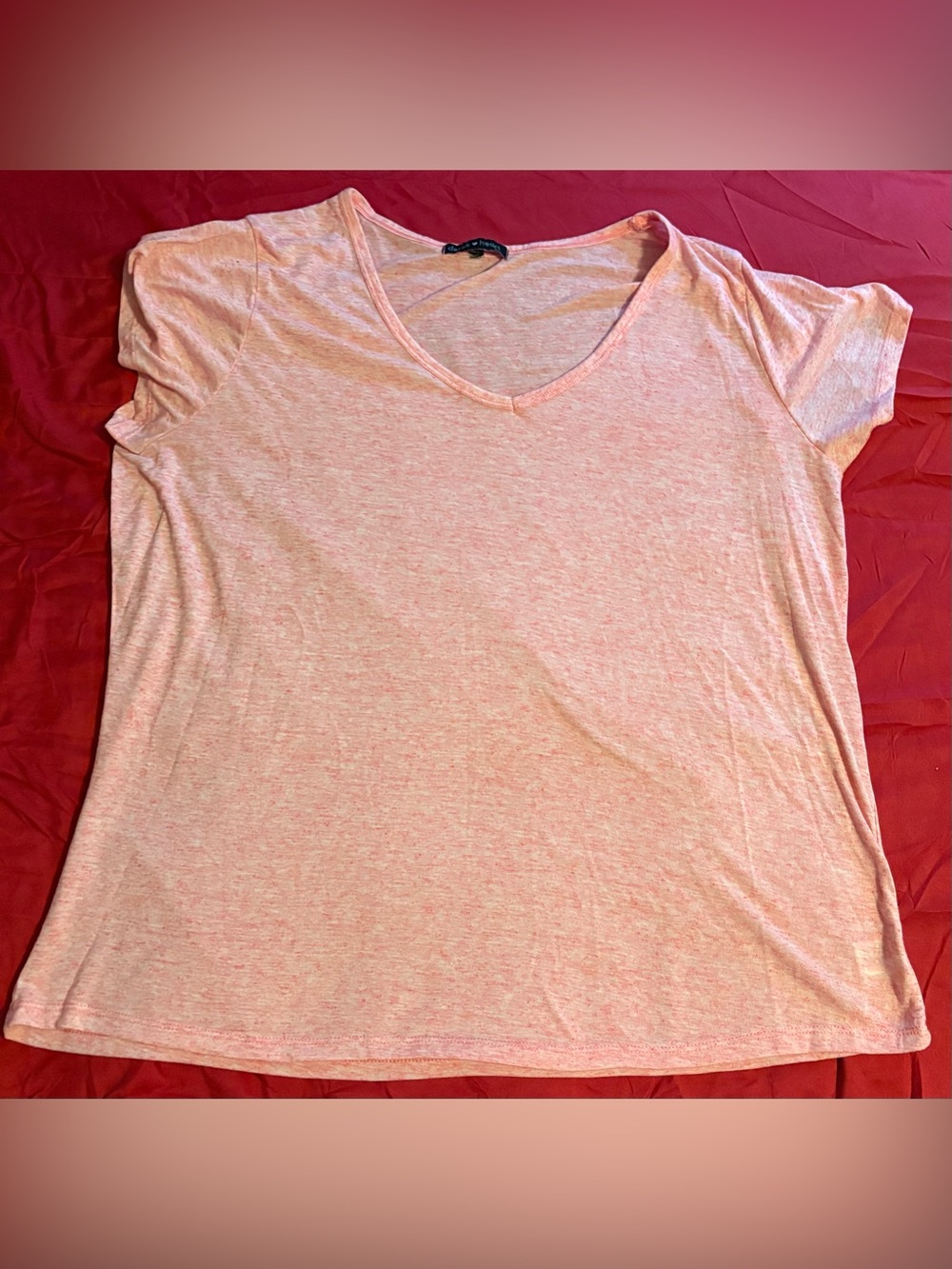Derek Heart women’s size 1x Heather pink v neck top